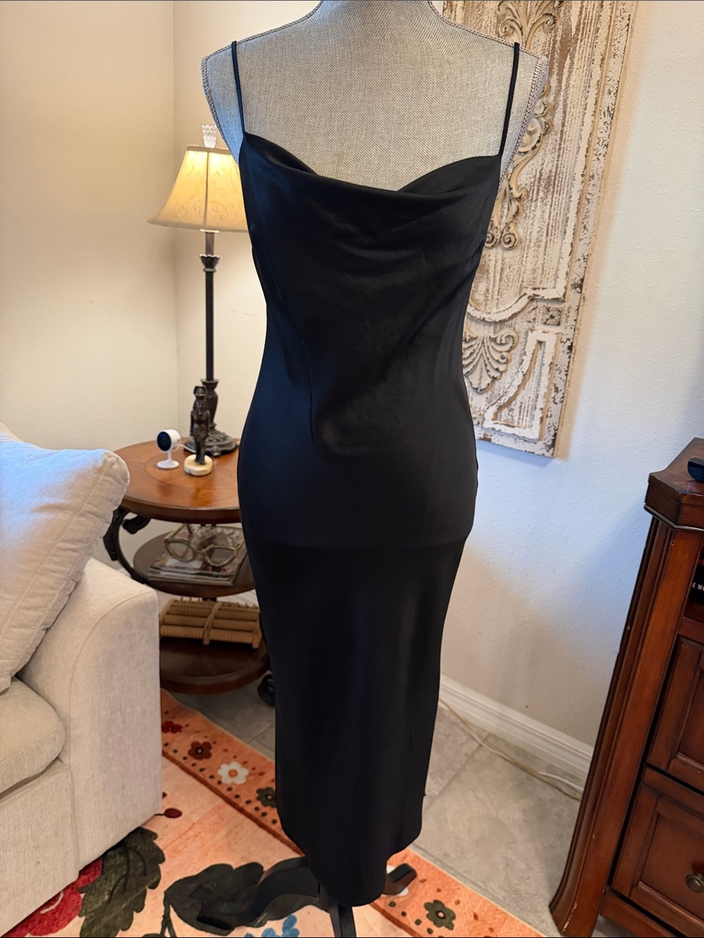Express silk Classic Black Slip in Dress